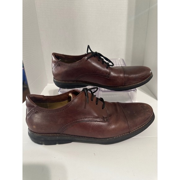 De la Rentis Shoes‎ Leather Oxfords Comfort Brown Lace Up Mens Size - Picture 4 of 7